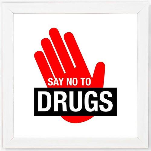 small-say-no-to-drugs-sign-white-framed-wall-hanging-art-print-original-imag6v4bmmck3heb